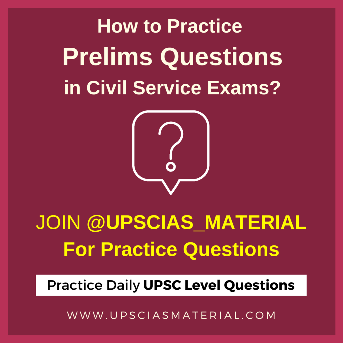 Practice UPSC Questions In Telegram